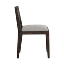Sunpan Francis Dining Chair in Ash Grey-Linoso Ivory / Dark Brown-Linoso Light Grey