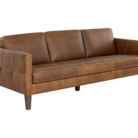 Sunpan Karmelo Sofa Cognac / Vintage Charcoal Leather