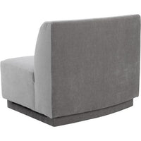 Sunpan Jaclyn Modular Armless Chair in Danny Dusty Blue / Egypt Light Grey-Danny Medium Grey