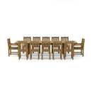 Anderson Teak 13-pc Chelsea Rectangular Double Extension Dining Table Set