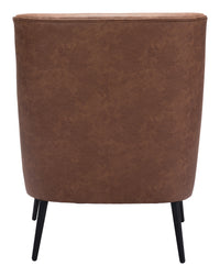 Zuo Modern Ontario Accent Chair Vintage in Brown/Black/Gray