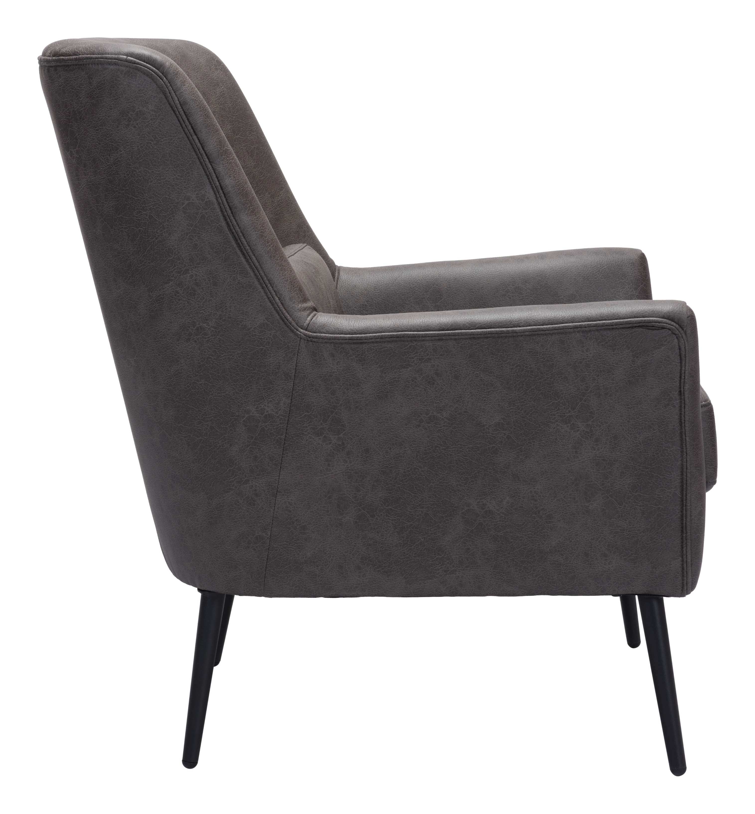 Zuo Modern Ontario Accent Chair Vintage in Brown/Black/Gray