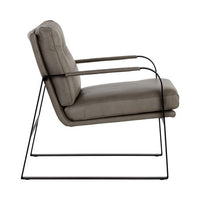 Sunpan Sterling Lounge Chair Missouri Mahogany Leather / Missouri Stone Leather