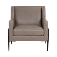 Sunpan Talula Lounge Chair - Alpine Grey Leather