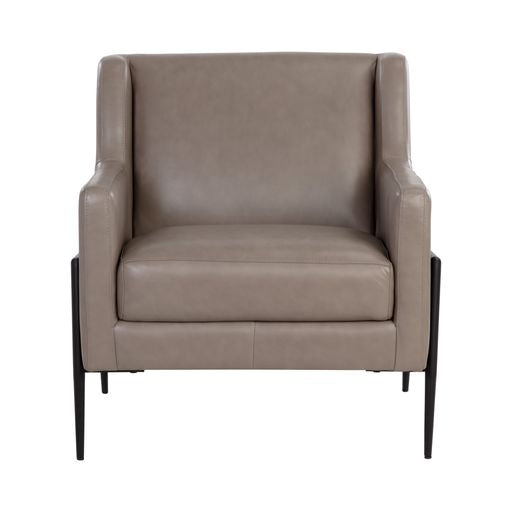 Sunpan Talula Lounge Chair - Alpine Grey Leather