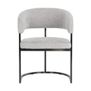 Sunpan Marris Dining Armchair Gold-Danny Teal / Gunmetal-Belfast Heather Grey