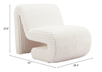 Zuo Modern Opam Accent Chair in White