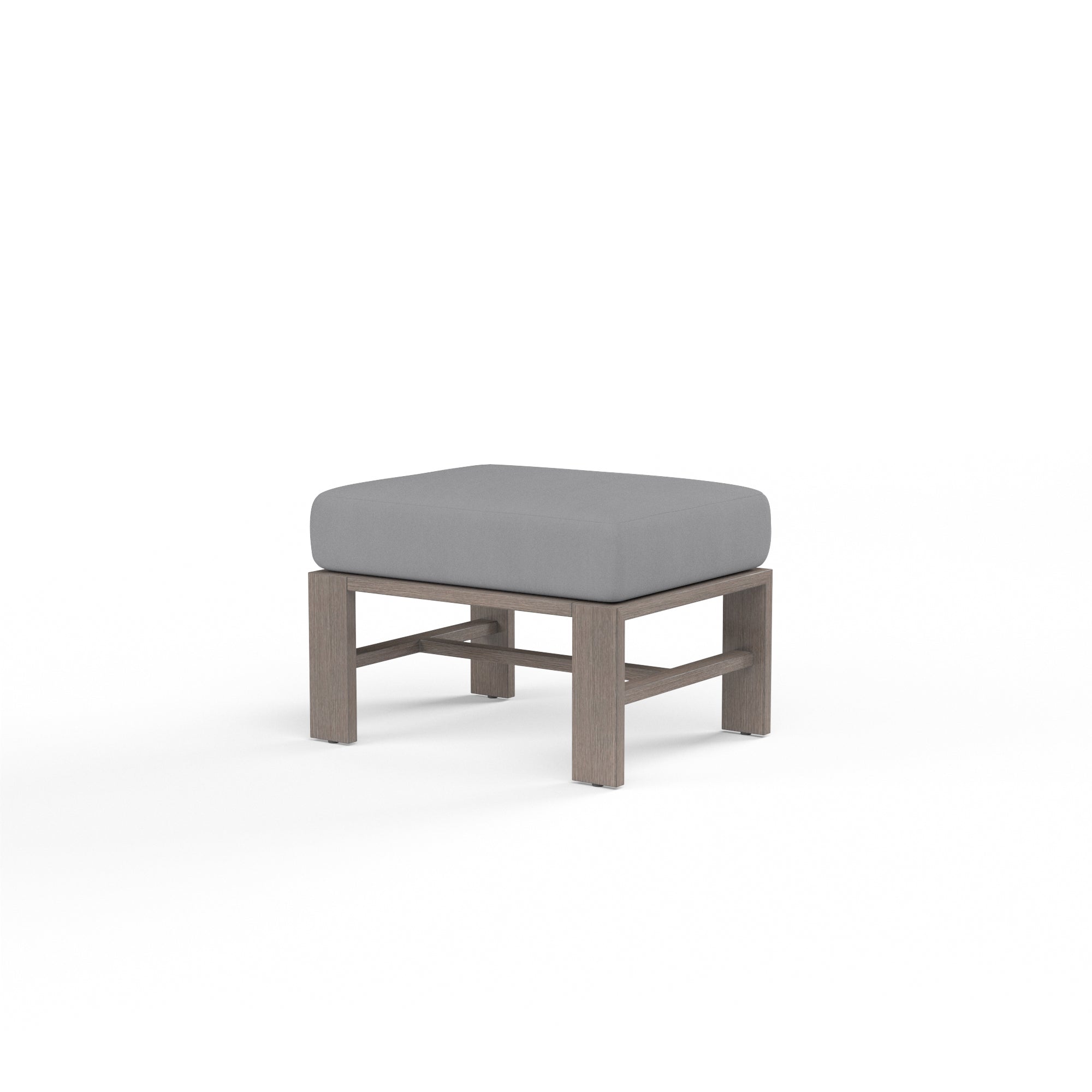Sunset West Laguna Aluminum Ottoman with Cushion