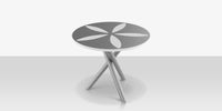 DecoScapes Organic Sand Dollar 42" Diameter Dining Table