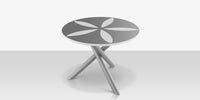 DecoScapes Organic Sand Dollar 48" Diameter Dining Table