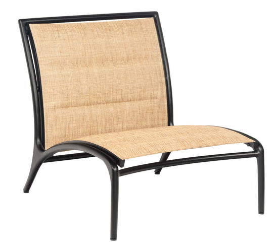 Woodard Orion Padded Sling Armless Lounge Chair - Low Seat