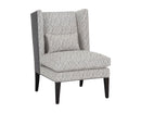 Sunpan Kenzo Lounge Chair Chevron Grey-Antonio Charcoal / Fuego Navy-Abbington Navy