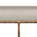 Sunpan Esai Bench in Zenith Alabaster / Zenith Taupe Grey