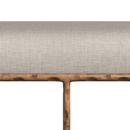 Sunpan Esai Bench in Zenith Alabaster / Zenith Taupe Grey