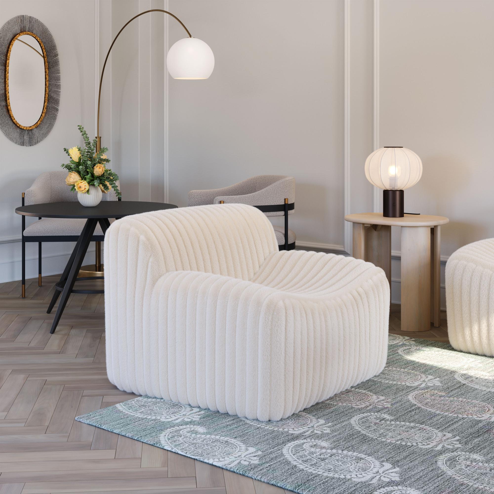 Zuo Modern Osterbro Accent Chair in Cream