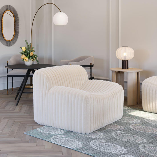 Zuo Modern Osterbro Accent Chair in Cream