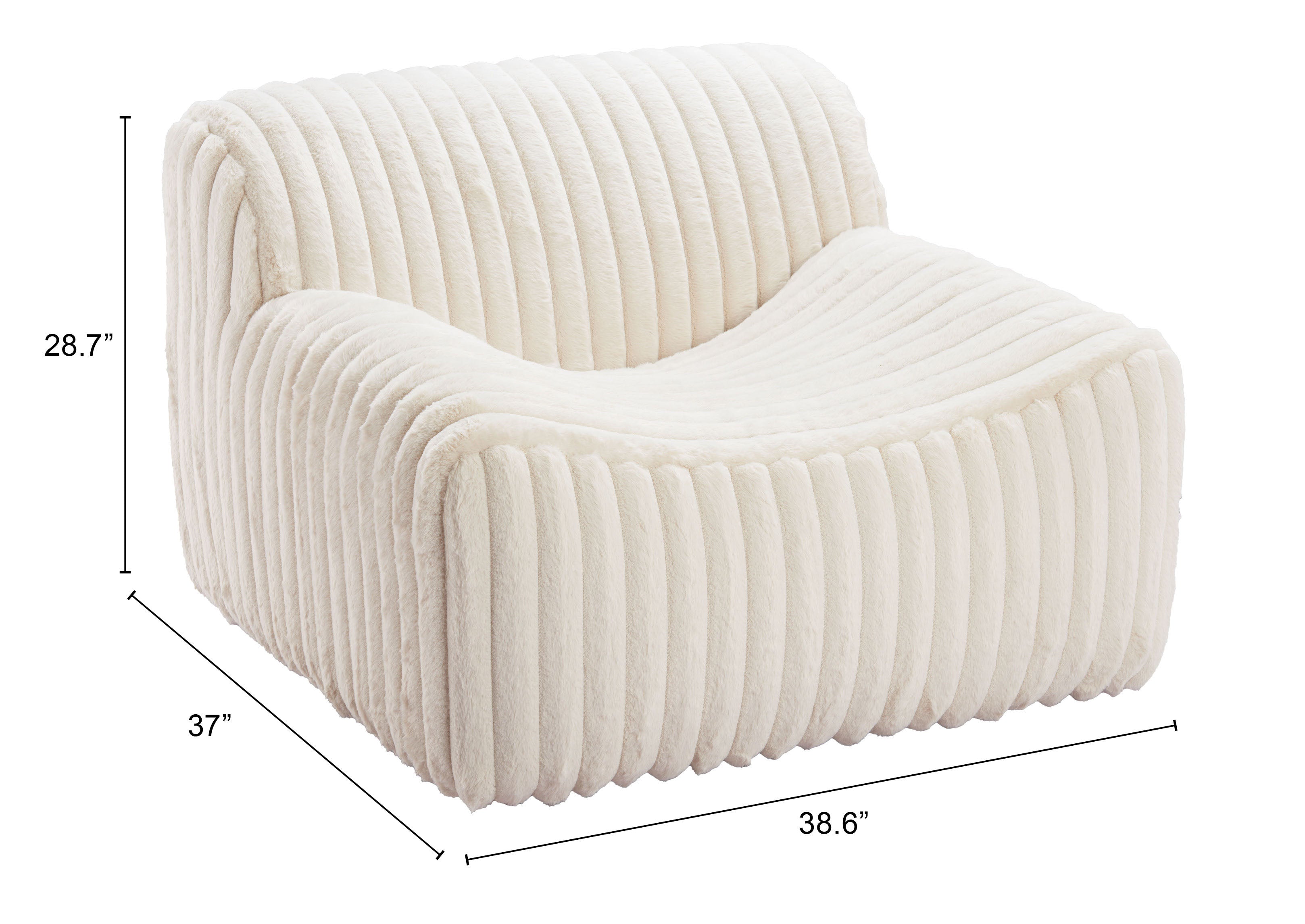 Zuo Modern Osterbro Accent Chair in Cream
