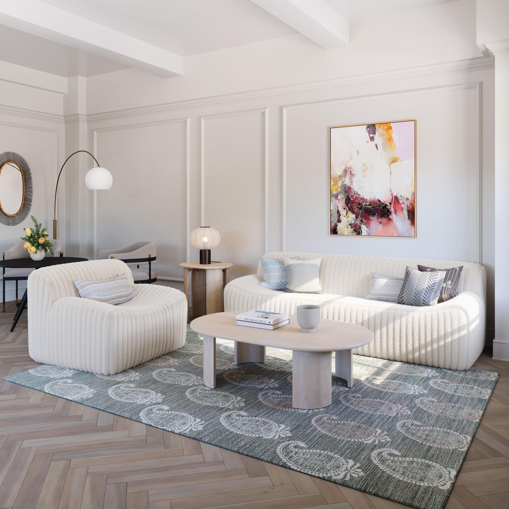 Zuo Modern Osterbro Accent Chair in Cream