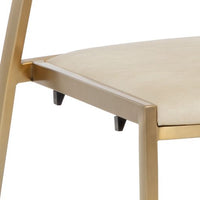Sunpan Odilia Stackable Dining Chair Bravo Cream / Bravo Portabella - Set of Two