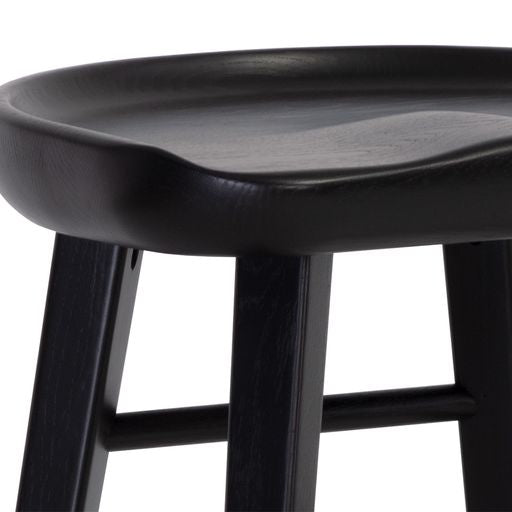 Sunpan Dominic Counter Stool in Black / Walnut / Light Oak
