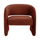 Sunpan Rosalia Lounge Chair Meg Rust / Mina Light Grey-Meg Ash / Timeless Teal
