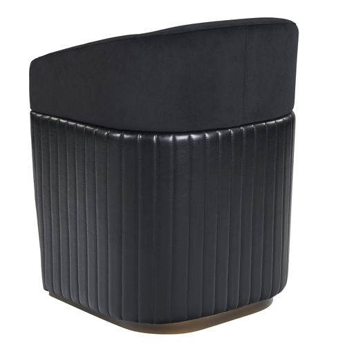 Sunpan Genval Wheeled Lounge Chair - Abbington Black/Cantina Black