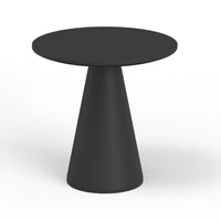 Sunset West Pedestal Pub Table - Bone / Dark Gray