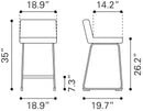 Zuo Modern Pago Counter Stool in Brown