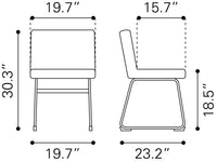 Zuo Modern Pago Dining Chair in Brown