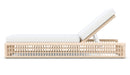 Azzurro Living Paloma Lounge Chair With Matte White Aluminum Frame And Almond All-Weather Wicker