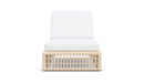 Azzurro Living Paloma Lounge Chair With Matte White Aluminum Frame And Almond All-Weather Wicker