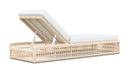 Azzurro Living Paloma Lounge Chair With Matte White Aluminum Frame And Almond All-Weather Wicker