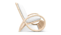 Azzurro Living Paloma 3 Seat Sofa In Matte White Aluminum Frame and Almond All-Weather Wicker