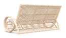 Azzurro Living Paloma 3 Seat Sofa In Matte White Aluminum Frame and Almond All-Weather Wicker