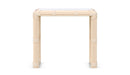 Azzurro Living Paloma Side Table With Matte White Aluminum Frame And Almond All-Weather Wicker