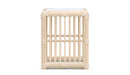 Azzurro Living Paloma Side Table With Matte White Aluminum Frame And Almond All-Weather Wicker
