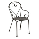 Woodard Et Cetera Parisienne Arm Chair In Pattern Metal Seat