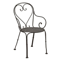 Woodard Et Cetera Parisienne Arm Chair In Pattern Metal Seat