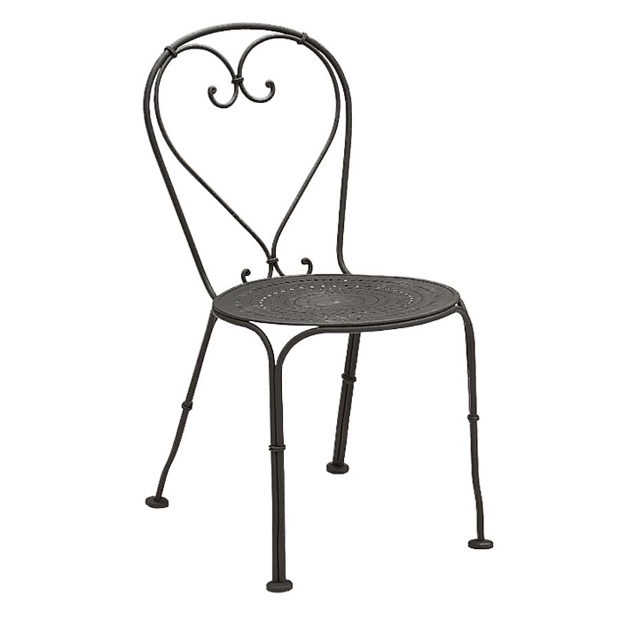 Woodard Et Cetera Parisienne Side Chair In Pattern Metal Seat