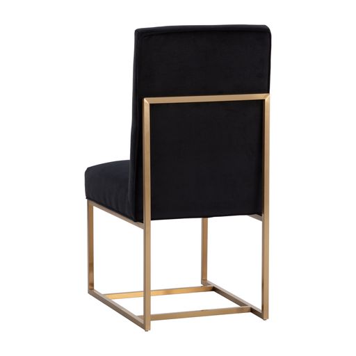 Sunpan Joyce Dining Chair in Casablanca Stratus / Cube Black