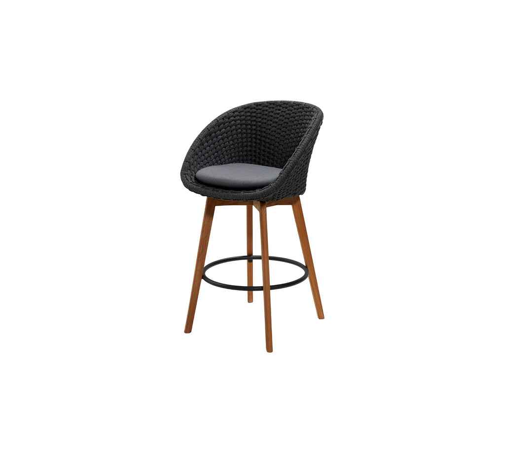 Cane-Line Peacock Bar Chair with Teak Legs