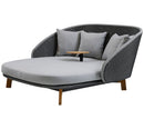 Cane-Line Peacock Daybed with Teak Tegs
