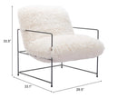 Zuo Modern Pelut Accent Chair White