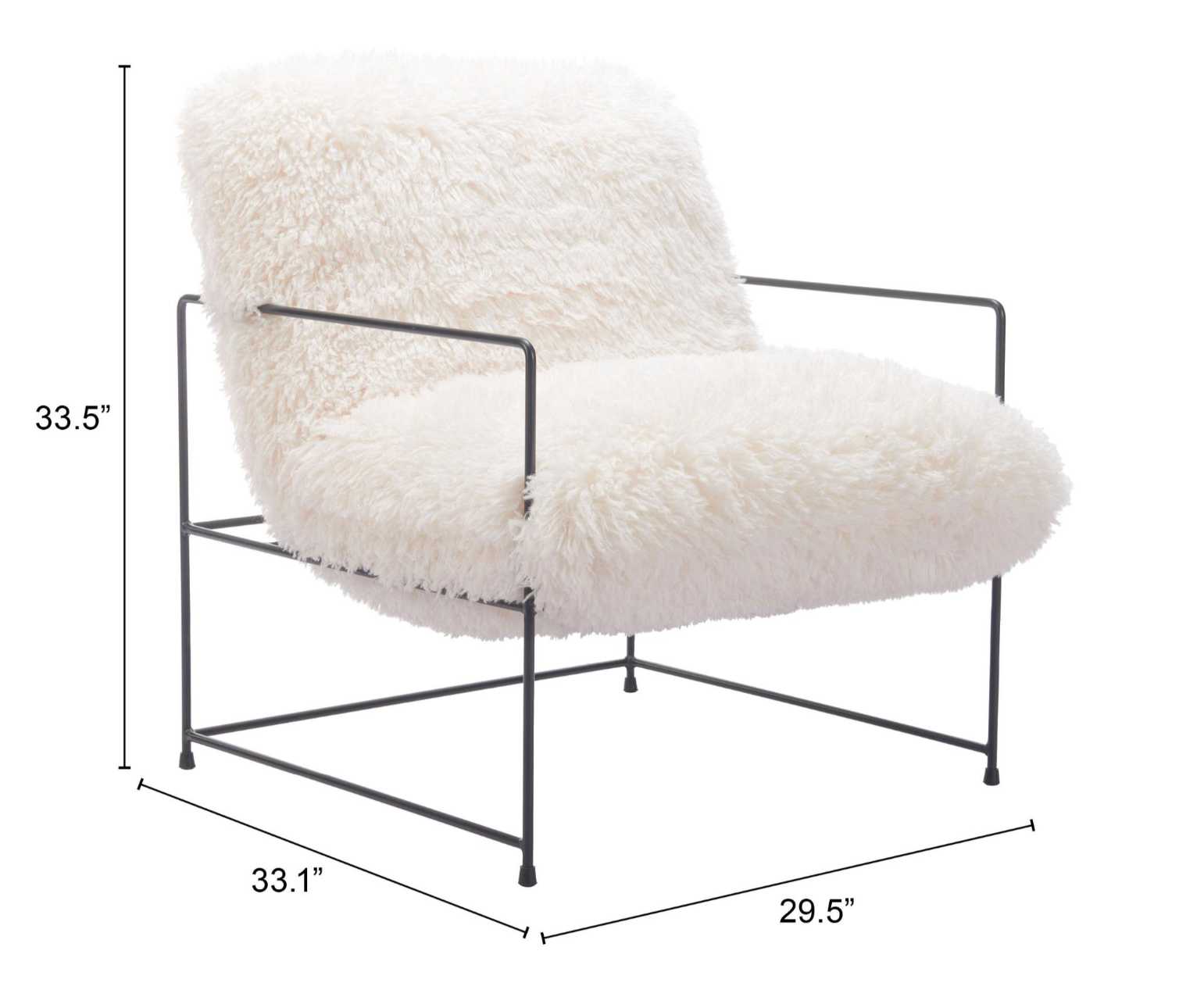 Zuo Modern Pelut Accent Chair White