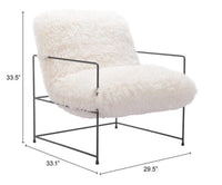 Zuo Modern Pelut Accent Chair White