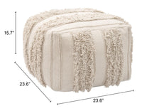 Zuo Modern Peru Ottoman in Beige