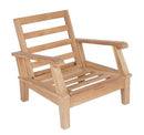Royal Teak Coastal Set with 3-Seat Sofa and Two Club Chairs and Miami Coffee Table with Off White or Navy or Spa or Granite Cushion