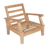 Royal Teak Coastal Wooden Set with 2-Seat Loveseat and Two Club Chairs or Miami Side Table and Miami Coffee Table
