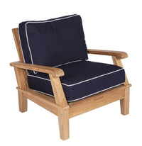 Royal Teak Coastal Wooden Set with 2-Seat Loveseat and Two Club Chairs or Miami Side Table and Miami Coffee Table