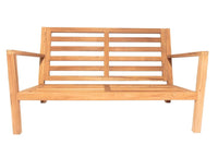 Royal Teak Coastal Wooden Set with 2-Seat Loveseat and Two Club Chairs or Miami Side Table and Miami Coffee Table